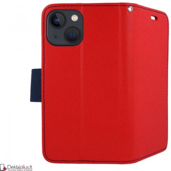 Telone dėklas su skyreliais - raudonas (Apple Iphone 15 Plus)